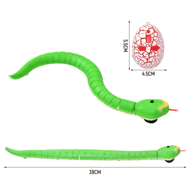 RC Animal Infrared Remote Control Snake with Egg Rattlesnake Kids Electric Toy Trick Mischief Toys Children Funny Novelty Gift