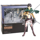 Figma Attack on Titan Eren Jaeger / Mikasa Ackerman / Levi Ackerman / PVC Figura de acción Modelo Toy Figuirne