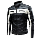 Ucrazy Männer 2022 Winter Casual Motor Gespleißte Lederjacke Mantel Männer Herbst Mode Biker Vintage Warme Lederjacke Mantel Männer