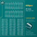 Nailpop 600 uds PRO uñas postizas semimate almendra ataúd completo/medio acrílico cuadrado puntas de uñas postizas para punta de extensión herramienta de manicura