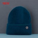 Sombrero de invierno de gran venta, sombreros de invierno de piel de conejo Real para mujer, gorros cálidos a la moda para mujer, gorro para la cabeza con cubierta sólida para adultos