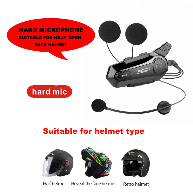 1/2 Uds E1 intercomunicador Bluetooth casco de motocicleta auriculares bluetooth para 2 conductores intercomunicador Moto interfono auriculares inalámbricos