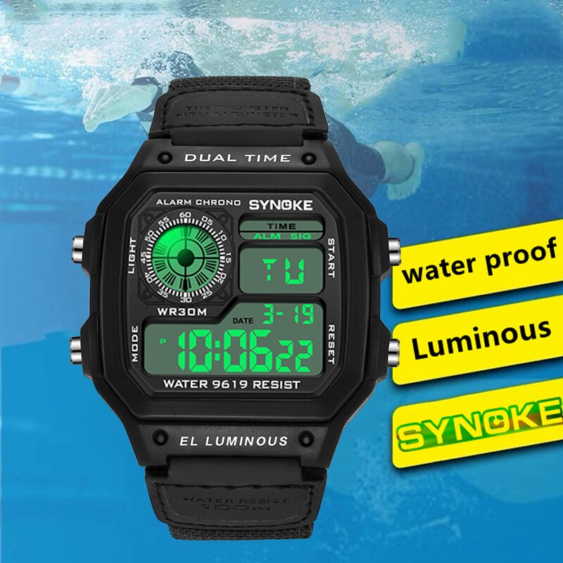 PANARS Reloj Deportivo Digital para hombre, Reloj deportivo resistente al agua hasta 50M, Relojes de pulsera de acero inoxidable, Relojes Deportivos Zegarek