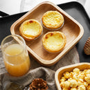 1Pc Square Wood Bowl 4 Sizes Salad Bowl Set Large Small Wooden Plate Snack Dessert Serving Dishes Food Container Wood Tableware