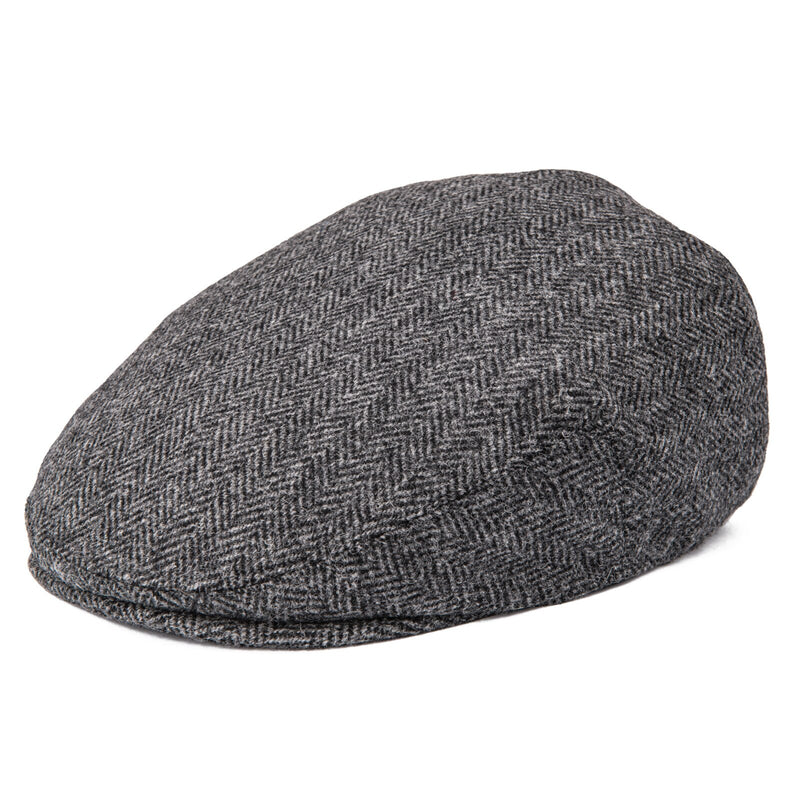 BOTVELA Schiebermütze aus 100 % Wolle für Herren und Damen Scally Caps mit Fischgrätenmuster Ballonmütze Khaki Ivy Hat Cabbies Driver Beret Boina 002