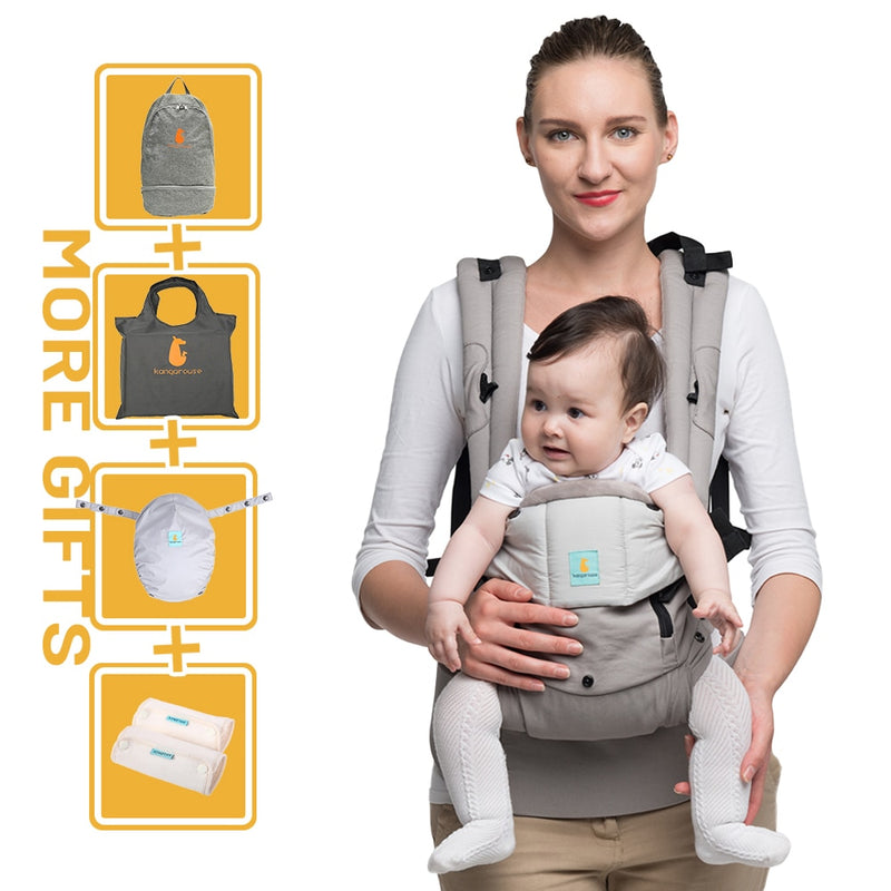 Kangarouse Ergonomic Baby Carrier Infant Kid Baby Sling Front Facing Kangaroo Baby Wrap Carrier for Baby Travel 0-36 Months