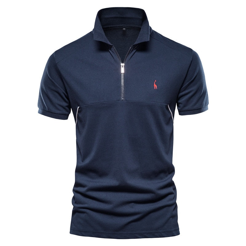 Neue Sommer-Qualitäts-Mann-Polo-Shirts Casual Business Social Short Sleeve Herrenhemden Stehkragen-Stickerei-Polo-Shirt Männer