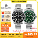San Martin 40.5mm Water Ghost V3 Sub Diver Luxury Men Watch NH35 Automatic Mechanical Business Wristwatches Sapphire 20Bar Lumed