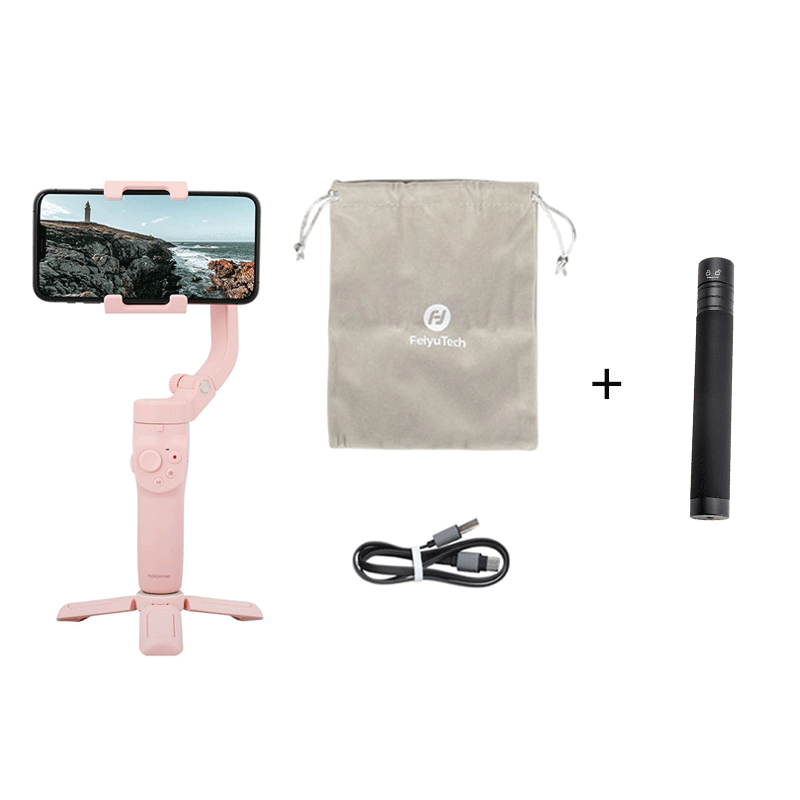 FeiyuTech Official VLOG Pocket 2 MINI Handheld Smartphone Gimbal Stabilizer selfie stick for iPhone 14 13 12,Samsung, Xiaomi