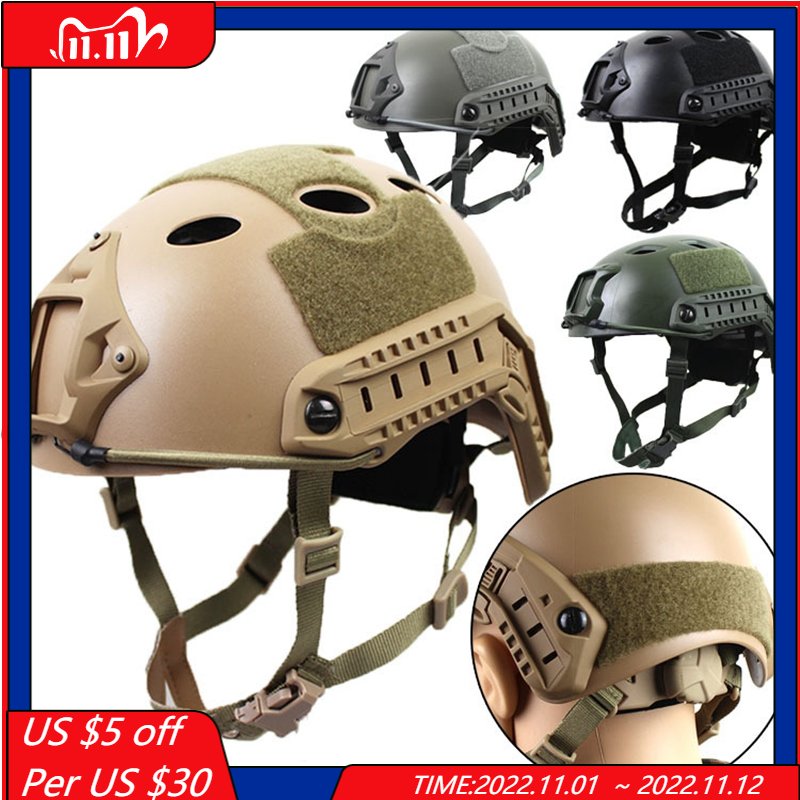 Casco táctico Fast MH PJ Casco Airsoft Paintball Cascos de combate Deportes al aire libre Cabeza de salto Equipo de protección