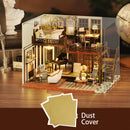 Cutebee DIY DollHouse Kit Wooden Doll Houses Forest Teashop With Furniture Kit Toys for Children Christmas Gift