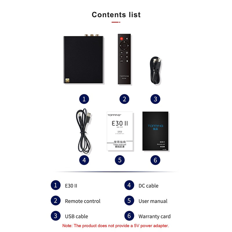 TOPPING E30II Decoder 2*AK4493S DAC Hi-Res Audio XMOS AU208 Touch Operation E30 II with Remote Control Preamp DAC