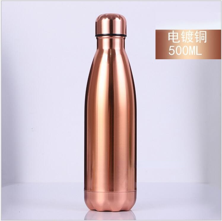 FSILE 500/1000ml Double-Wall Insulated Vacuum Flask Stainless Steel Water Bottle Cola Water Beer Thermos for Sport Bottle