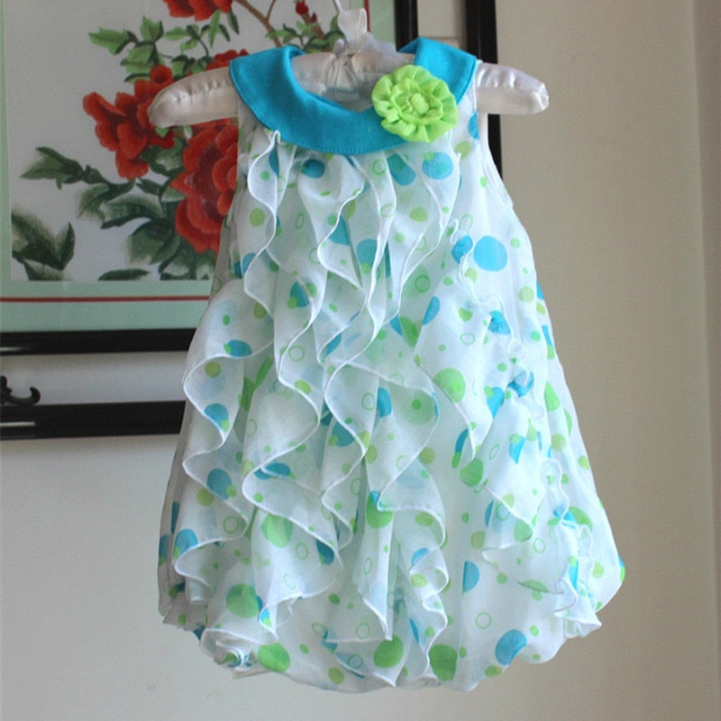 Blumen Kinder Mädchen Kleid Kleinkind Infant Party Sommer Chiffon Kleider Prinzessin Baby Kleidung 2 Jahre