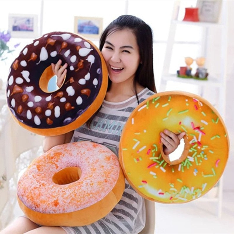 40cm Lustige Schokolade Donut Sofa Sitzkissen Weihnachten Donuts Kissen Weihnachten Kind Geschenk Spielzeug PP Baumwolle Füllung Handauflagen Automatten