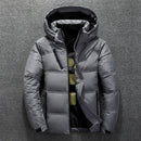 Winter Warm Men Jacket Coat Casual Autumn Stand Collar Puffer Thick Hat White Duck Parka Male Men&