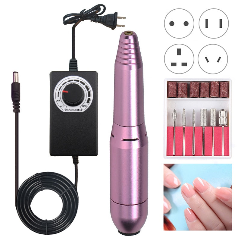 35000RPM Electric Nail Drill Machine Manicure Drill Machine Pedicure Drill Professional Nail Drill Salon Strong Nail Drill Tools