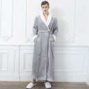 Herren Langer Dicker Warmer Flanell Bademantel Plus Größe Damen Roben Korallen Fleece Bademantel für Winter Morgenmantel Herren Kimono Nachtwäsche