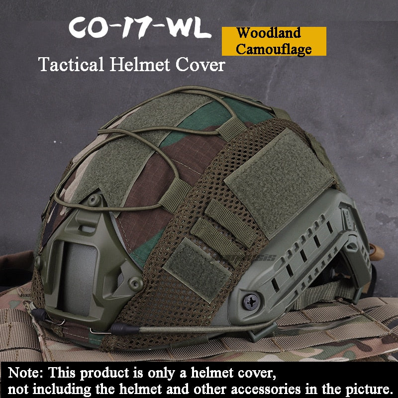 Cubierta de casco táctico para casco rápido MH PJ BJ Airsoft Paintball ejército casco cubierta accesorios militares