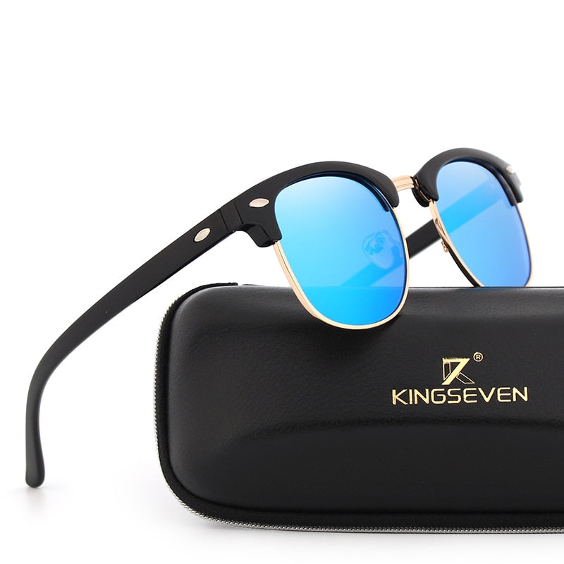 KINGSEVEN Polarized Sunglasses Women Retro Metal Frame Sun Glasses Famous Lady Brand Designer Oculos masculino lentes de sol