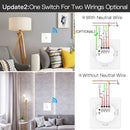 Interruptor de luz inteligente Moes ZigBee Wall Touch con Neutral/No Neutral, No se necesita condensador Smart Life/Tuya funciona con Alexa,Google