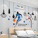 Chandeliers Lights Wall Stickers PVC Material DIY Living Room Mural Decals for Teen Bedroom Children Nursery Home Decoration