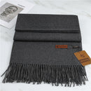 2022 Winter Cashmere Scarf Women Thick Warm Pashmina Shawls Wraps Solid Color Tassel Lady Blanket Echarpe Bufanda Hijab