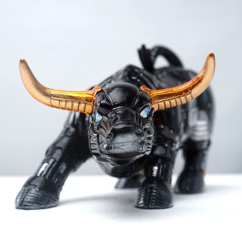 VILEAD 36cm Wall Street Bull Statue Resin Office Decoration Animal Crafts Wealth Statue Living Room Decoration Sculpture  Gifts