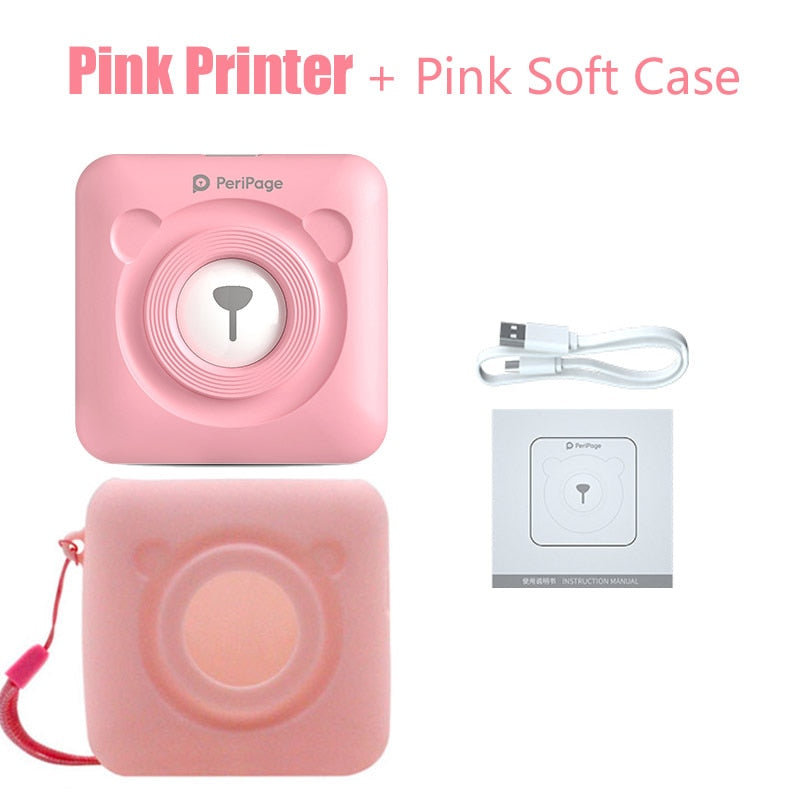 A6 Peripage  Portable Bluetooth Thermal Photo Printer Inkless Mini Pocket Foto Printer Windows IOS Android Soft Case Protection