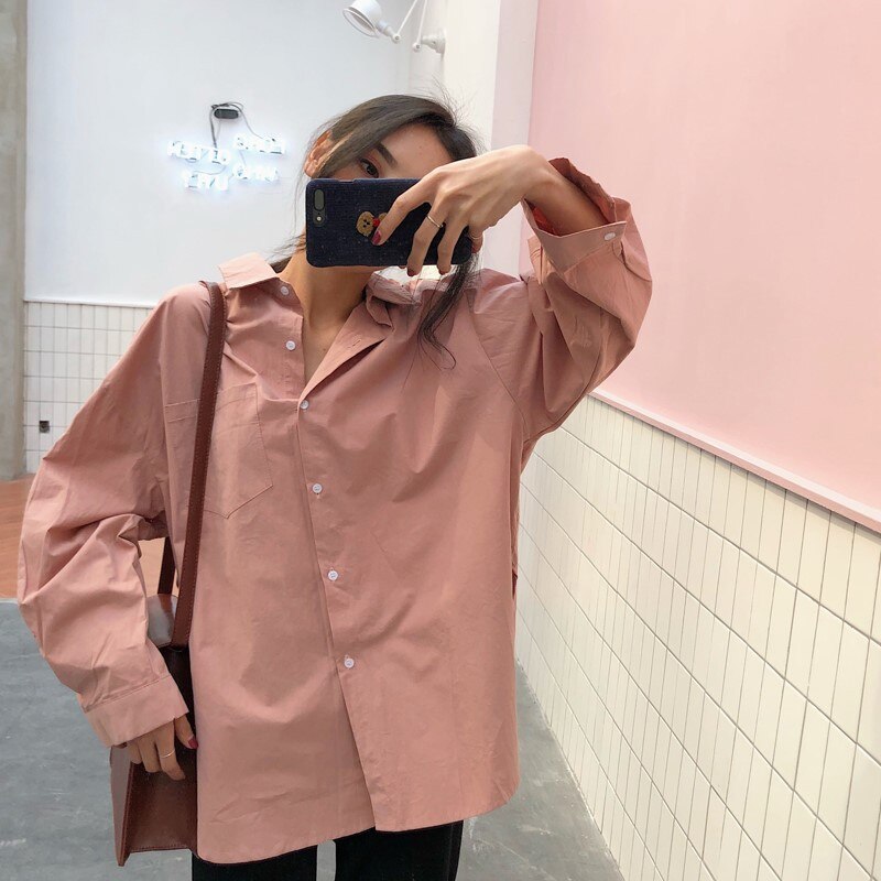 Spring Autumn Women Shirts Cotton White Blouse Femme Long Sleeve Loose Oversized Blouses Female Tops Casual Blusas 11456