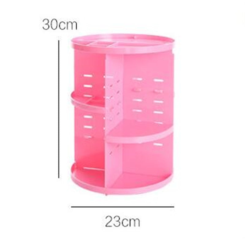 ALLSOME 360-degree Rotating Makeup Organizer Box Brush Holder Jewelry Organizer Case Jewelry Makeup Cosmetic Storage Box