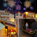 CUTEBEE diy book nook shelf insert miniatures Dollhouse Wooden Furniture 3D Doll House Kit Toy Gift for Mother Friend