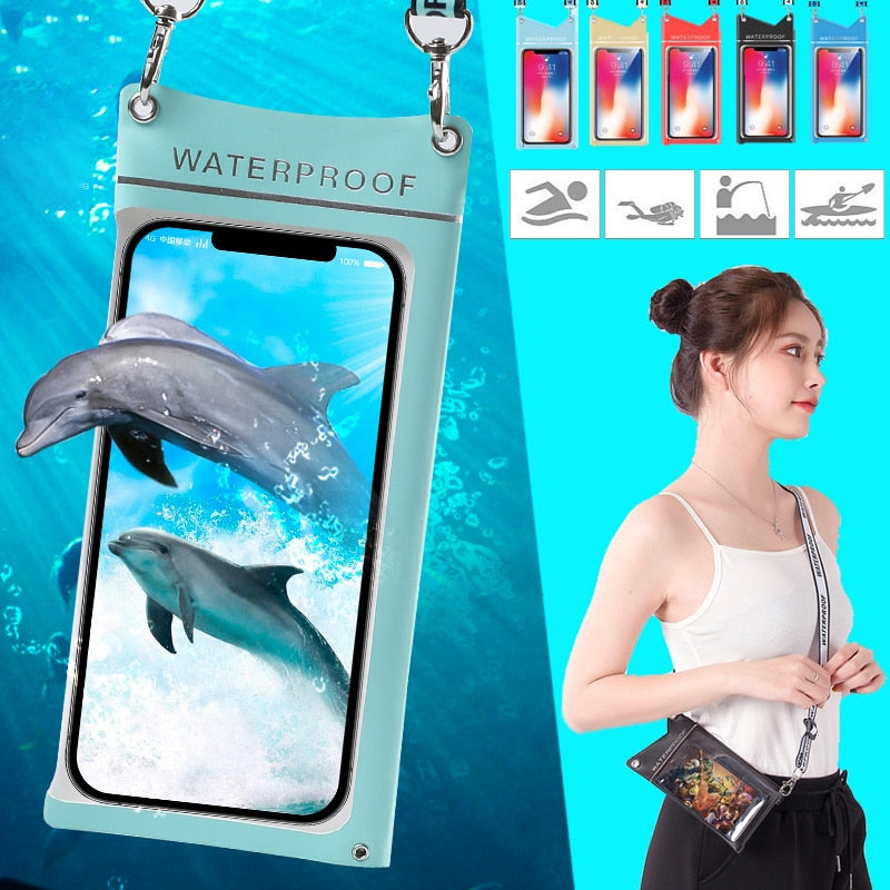 Wasserdichte Touchscreen-Handyhülle Schwimmtasche Strand Dusproof Handyhülle Hot Spring Tauchtasche Wassersporttasche