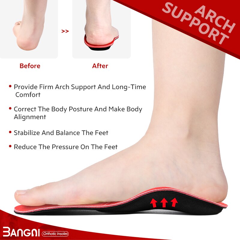 3ANGNI Orthotic Arch Support Insoles For Flat Feet Orthopedic Shoe Sole Man Women Insolent Shoes Cushion Plantar Fasciitis Pad