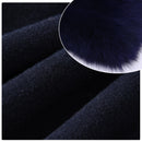 2020 Wool Coat Women Pied De Poule Natural Fox Fur Collar Cashmere Wool Blends Long Outerwear Ladies Streetwear