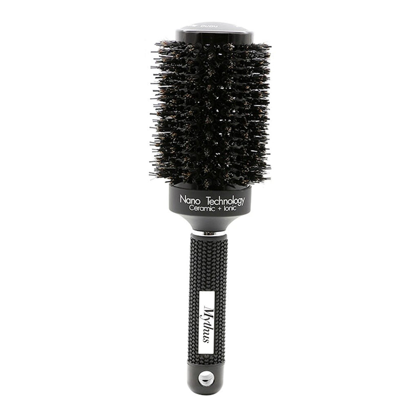 Mythus Professional Nano Technology Ceramic Ionic Hair Round Brush Boar Bristle Antistatic Heat Resistant Hair Curling Brushes