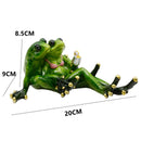 MYBLUE Kawaii Garden Animal Resin Couple Lovers Frog Wedding Figurine Miniatures Nordic Home Room Decoration Accessories Gift