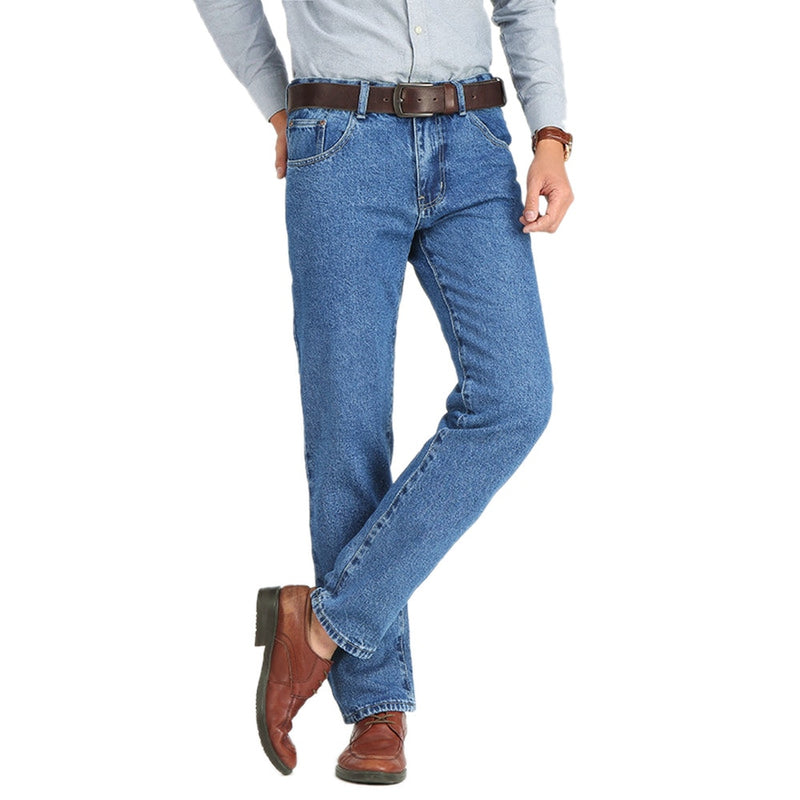 Männer Business Jeans Klassische Frühling Herbst Männliche Baumwolle Gerade Stretch Marke Denim Hosen Sommer Overalls Slim Fit Hose 2021