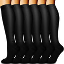 5/6 pares de calcetines de compresión para hombres y mujeres, recuperación de la circulación, venas varicosas, enfermería, viajes, correr, senderismo, calcetines deportivos