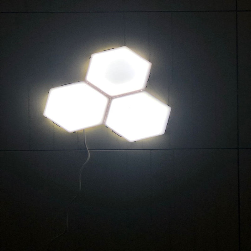 Lámpara de pared táctil LTOON, conjunto Modular creativo de nido de abeja, lámpara Helios Quantum, decoración magnética LED, lámpara de pared para dormitorio