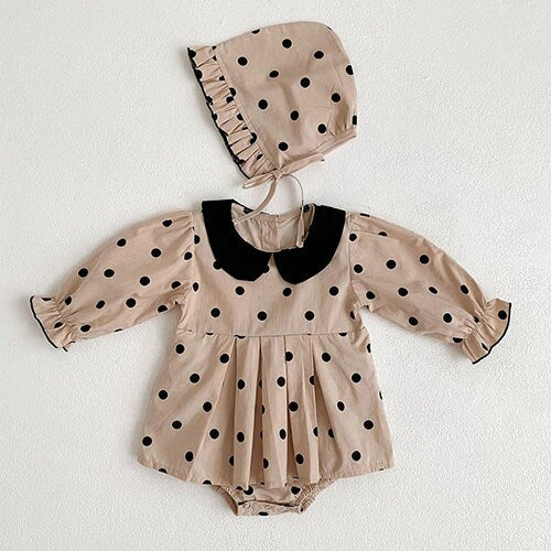 New Autumn Korean Style Baby Girls Cotton Princess Romper Long Sleeve Baby Girls Jumpsuits Newborn Girls Crawling Clothes