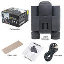 Prismáticos para cámara Digital con Zoom de 10x25 para exteriores, telescopio con pantalla LCD, cámara Digital para vídeo y fotos, telescopio USB para senderismo y escalada