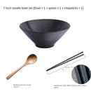 Japanese creative tableware set, commercial bamboo hat ceramic bowl, household large ramen, rice, noodles, soup bowl