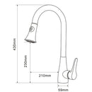 Chaowalmai Rose Gold Kitchen Faucet Mixer Cold And Hot Deck Mounted Single Handle Pull Out Kitchen Sink Water Mixer Tap