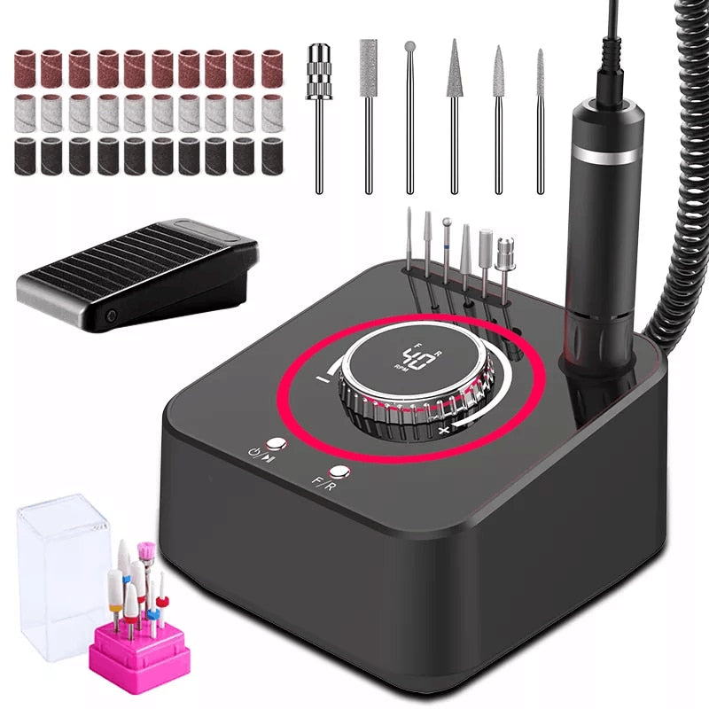 40000RPM Electric Nail Drill Professional Manicure Machine With Brushless Motor Nails Sander Set Nail Salon Polisher Equipment