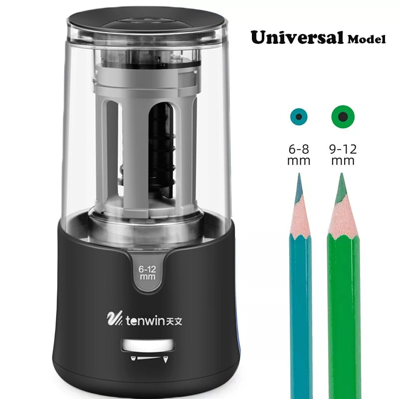 Tenwin Automatic Electric Pencil Sharpener For Colored Pencils Sharpen Mechanical Office School Supplies Stationery Free Ship