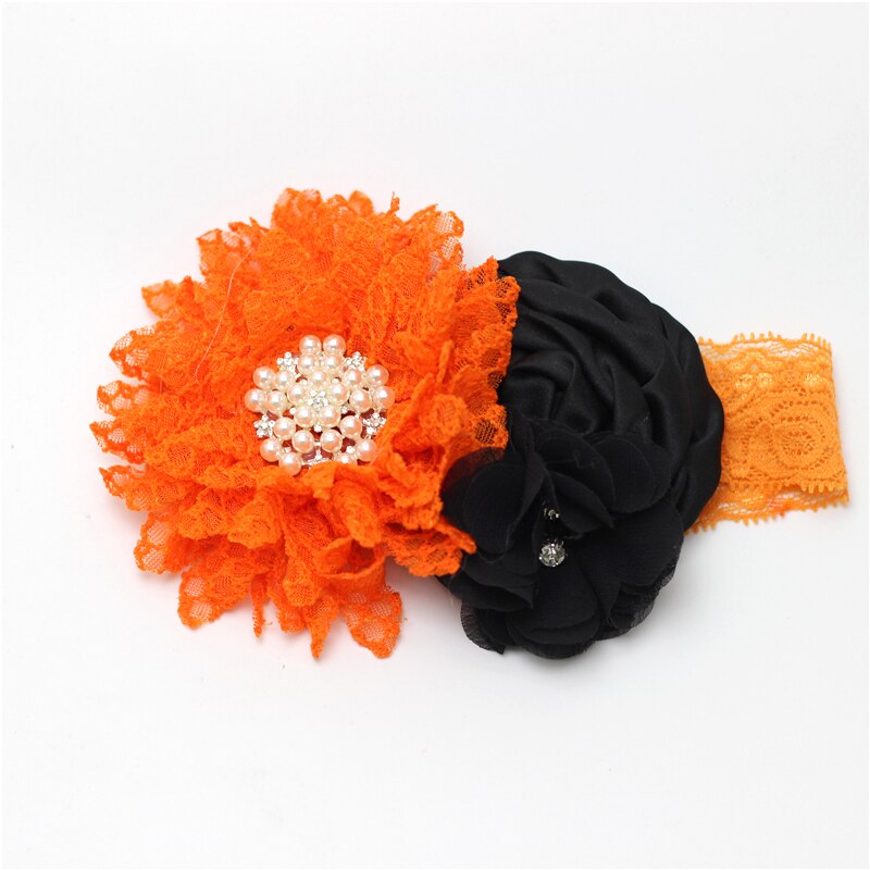 Diadema de flores para niñas recién nacidas, flores de perlas para bebés con encaje, diademas anchas, accesorios para el cabello para bebés, accesorios Phoro, turbante para niños