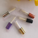 1.2ML Rose Gold ,DIY Plastic Elegant Liquid Lipstick Container,Round mini lipgloss sample bottle