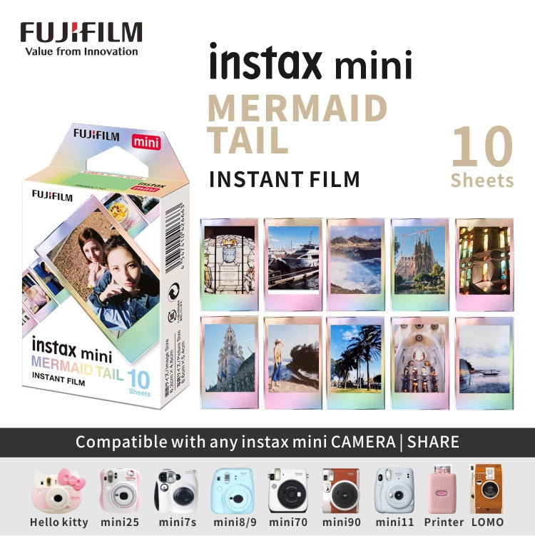 Origin Fujifilm Instax Mini Film 10-100 Sheets Photo Paper for Fuji Instant Film Cameras Instax Mini 11 8 9 90 Link Liplay EVO