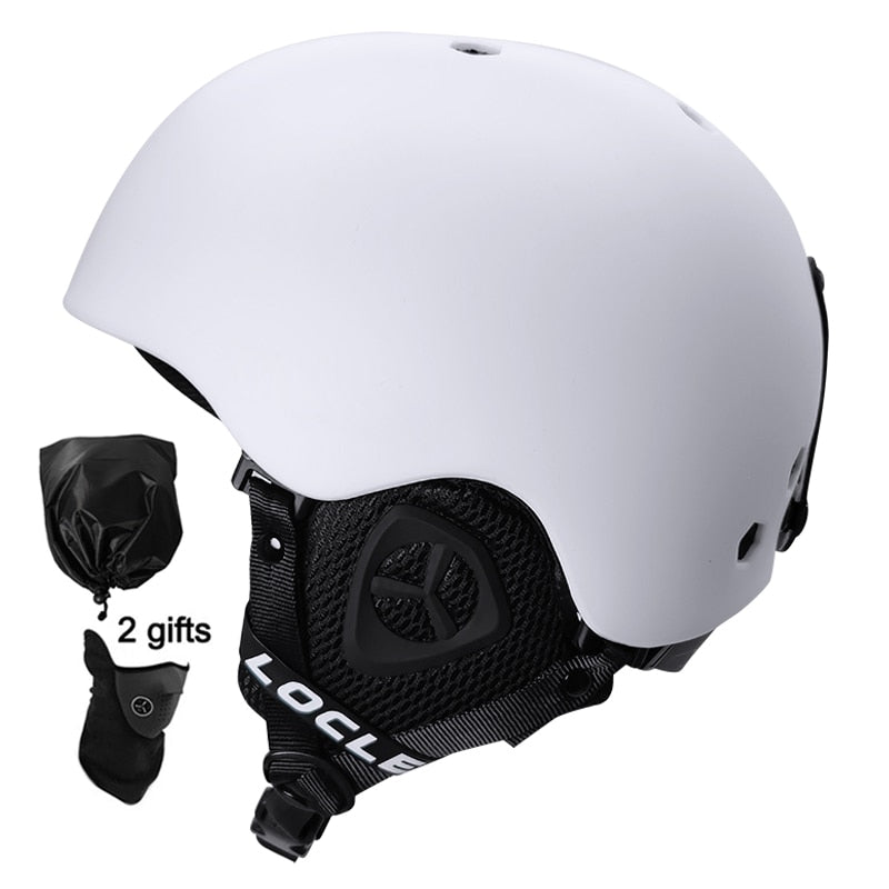 Casco de esquí LOCLE para hombres y mujeres, casco de esquí moldeado integralmente para niños, monopatín, esquí, Snowboard, motocicleta, casco para moto de nieve